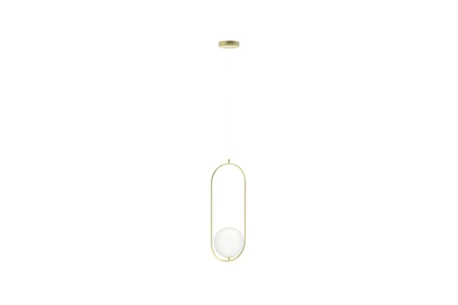 Sklep Kaja Lampa wisząca w kształcie owalu z białym kloszem AZ4981 COCO | Kaja Discount