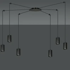 Sklep Kaja Lampa wisząca w kształcie pająka na gwinty GU10 524/6 | Kaja czarny Best Sale