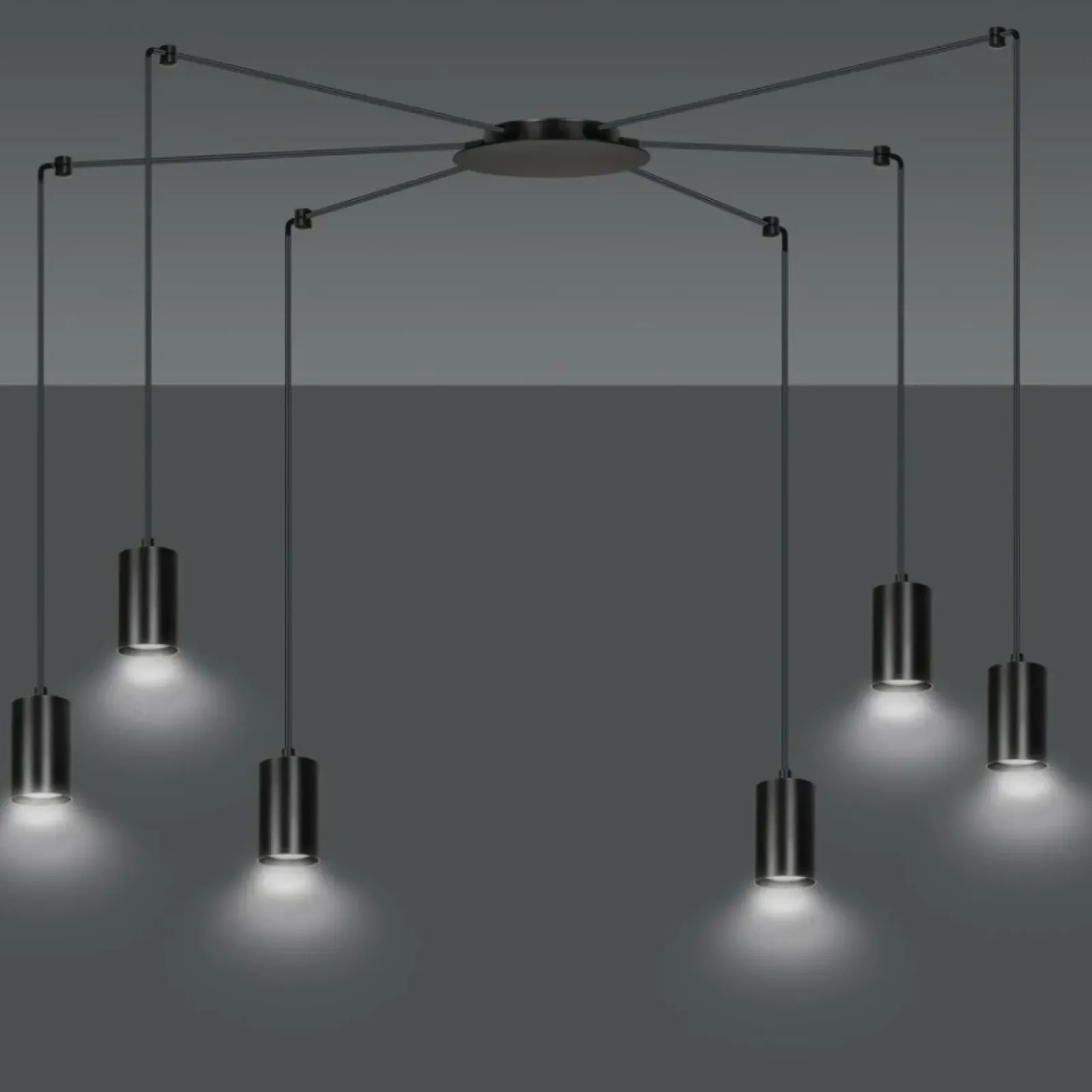 Sklep Kaja Lampa wisząca w kształcie pająka na gwinty GU10 524/6 | Kaja czarny Best Sale