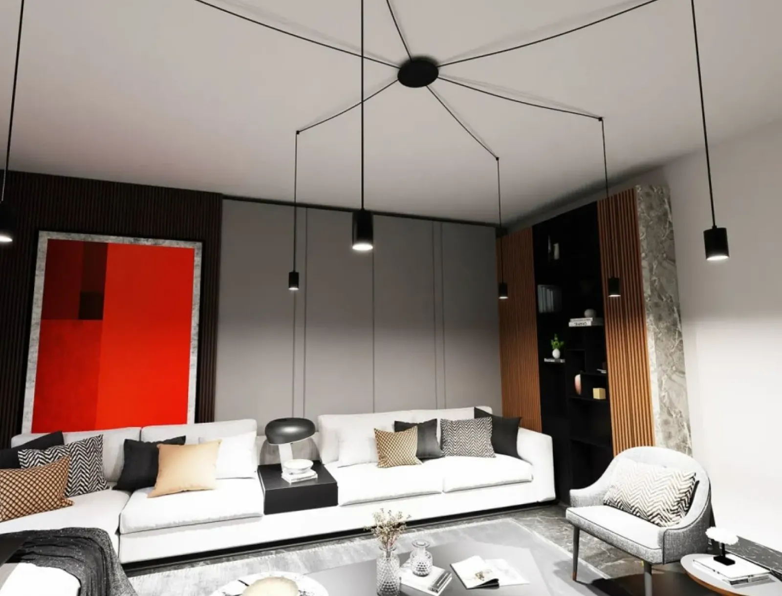 Sklep Kaja Lampa wisząca w kształcie pająka na gwinty GU10 524/6 | Kaja czarny Best Sale
