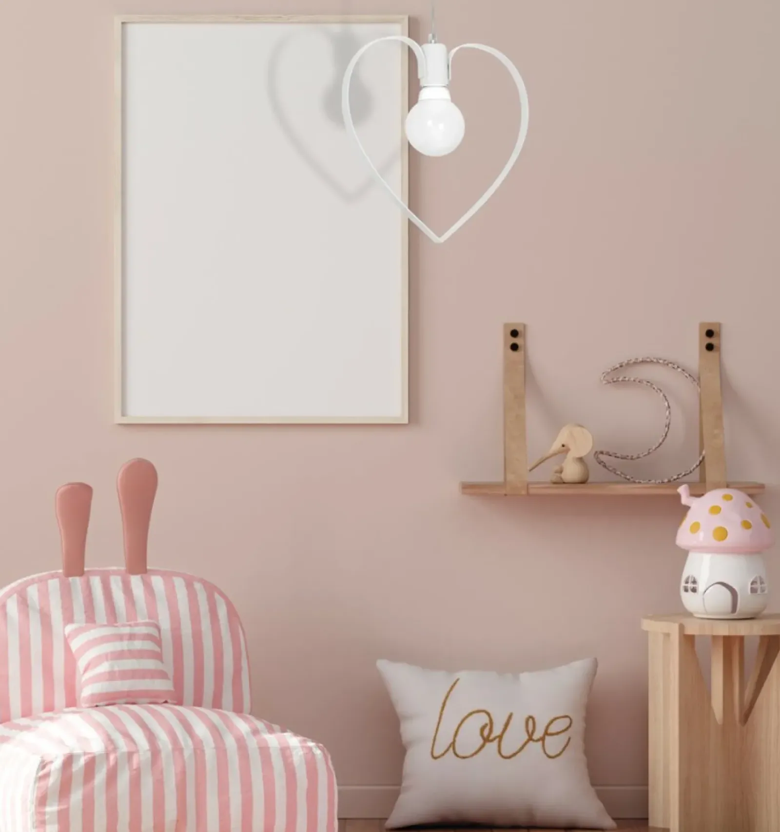 Sklep Kaja Lampa wisząca w kształcie serca, kolor MLP9950 z serii AMORE | Kaja Oświet biały Best Sale