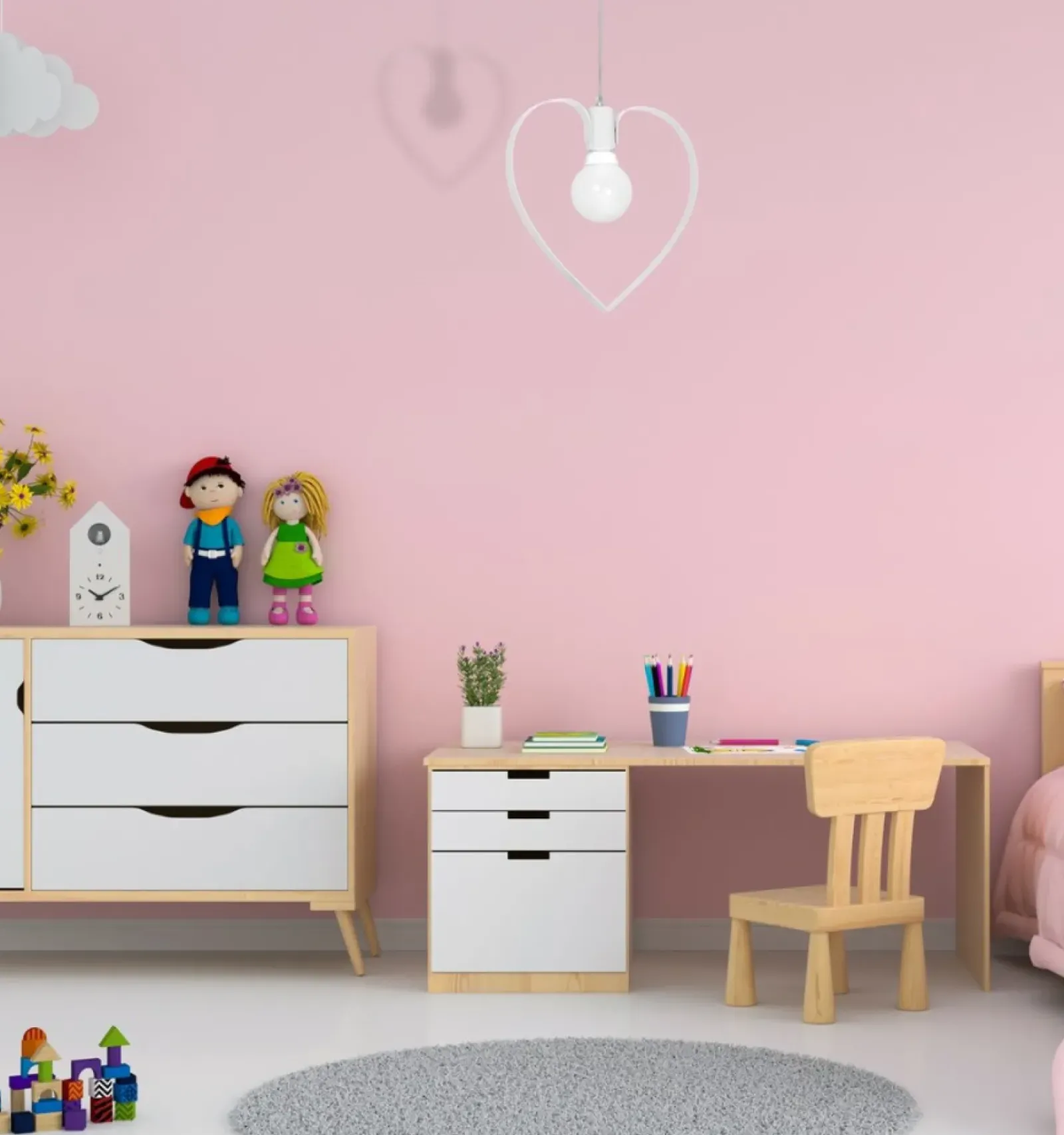 Sklep Kaja Lampa wisząca w kształcie serca, kolor MLP9950 z serii AMORE | Kaja Oświet biały Best Sale
