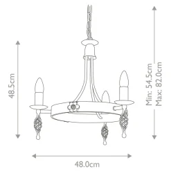 Sklep Kaja Lampa wisząca w pałacowym stylu BY3-BLACK z serii BELFRY* Randole Tradycyjne