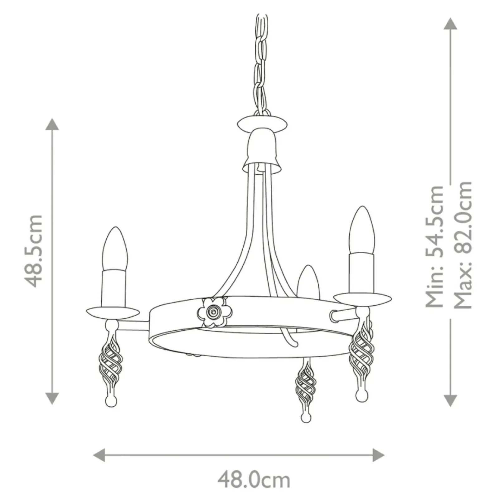 Sklep Kaja Lampa wisząca w pałacowym stylu BY3-BLACK z serii BELFRY* Randole Tradycyjne