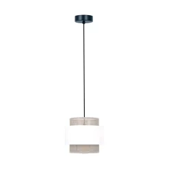 Sklep Kaja Lampa wisząca w stylu boho, biało-beżowa K-5270 z serii CEZAR* Żyrandole Z Abażurem|Żyrandole Z Abażurami