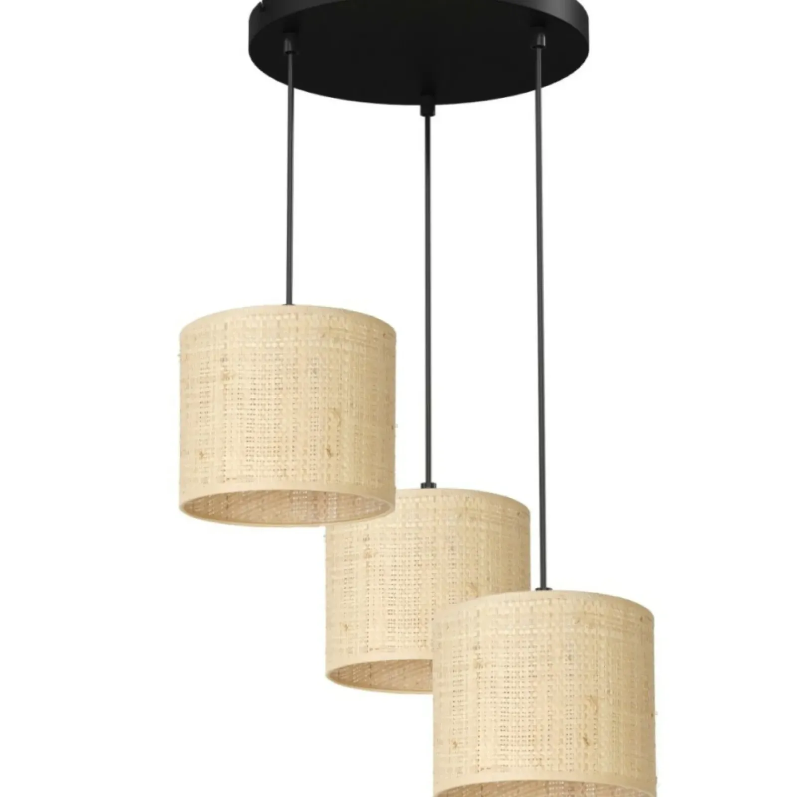 Sklep Kaja Lampa wisząca w stylu boho, do salonu LX 5282 z serii RATTAN | Kaja* Żyrandole Z Abażurem