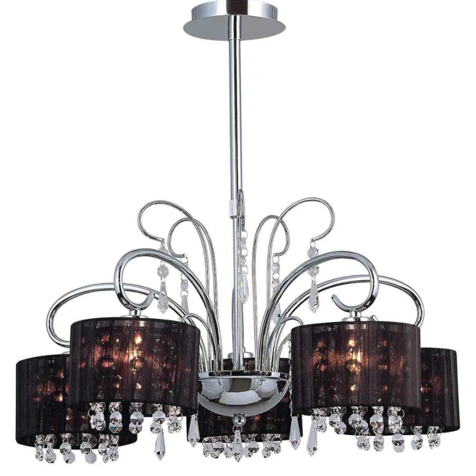 Sklep Kaja Lampa wisząca w stylu dark glamour MDM1583/5 SPAN | Kaja Oświetlenie* Żyrandole Z Abażurem