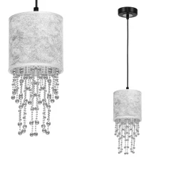 Sklep Kaja Lampa wisząca w stylu glamour, z kryształami MLP6434 z serii ALMERIA | Kaja Oświ* Żyrandole Z Abażurem