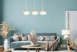 Sklep Kaja Lampa wisząca w stylu skandynawskim, nad stół 1047/3 TORIN | Kaja biały Fashion