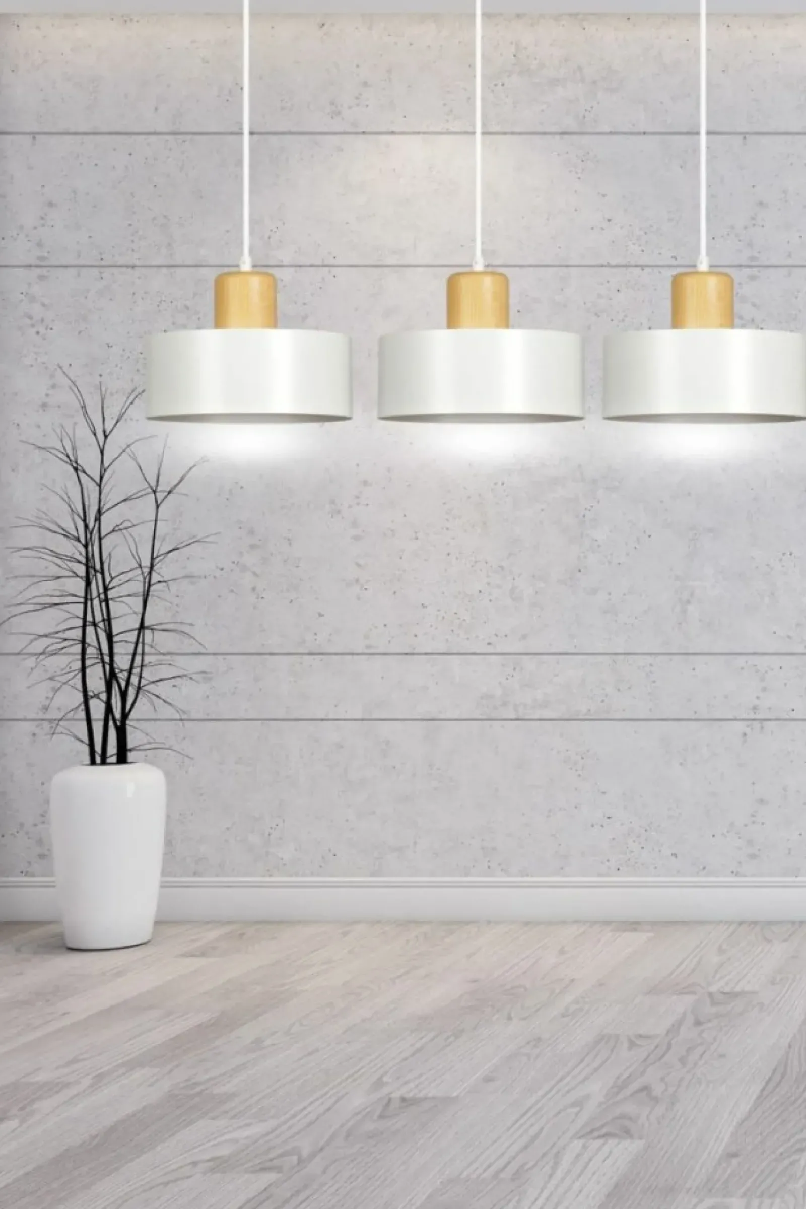 Sklep Kaja Lampa wisząca w stylu skandynawskim, nad stół 1047/3 TORIN | Kaja biały Fashion