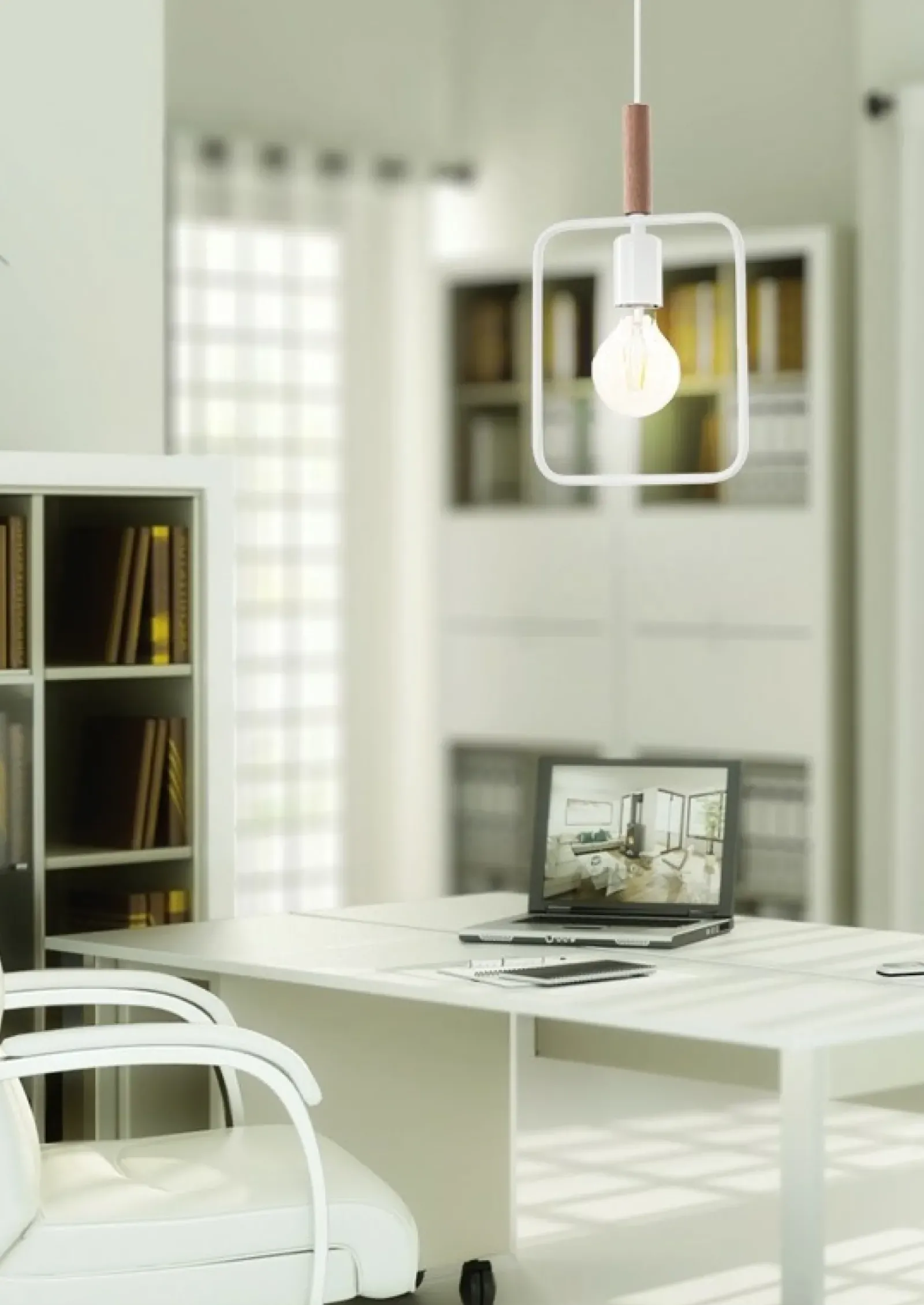 Sklep Kaja Lampa wisząca w stylu skandynawskim 31-73563 z serii FRAME | Kaja biały Clearance
