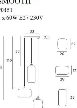 Sklep Kaja Lampa wisząca w stylu skandynawskim MX P0451 SMOOTH | Kaja Oświetlenie Cheap
