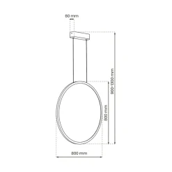 Sklep Kaja Lampa wisząca w złotym kolorze, ledowa ML8857 z serii SATURNO | Kaja Oświetlenie Shop