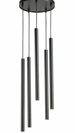 Sklep Kaja Lampa wisząca wąskie rurki na żarówki G9 SIG 33625 SOPEL | Kaja czarny Outlet