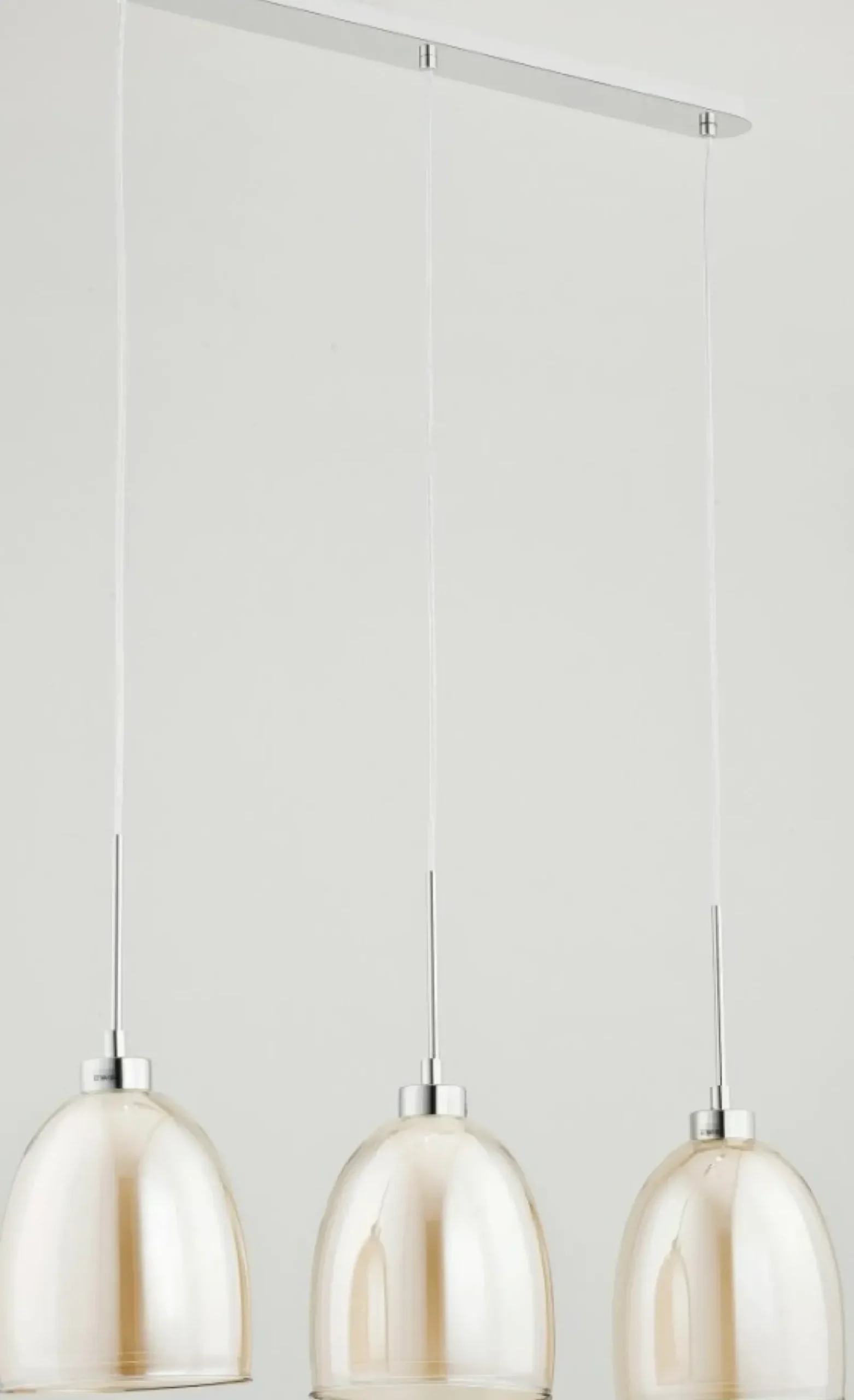 Sklep Kaja Lampa wisząca z 3 bursztynowymi kloszami AL 60139 | Kaja Discount