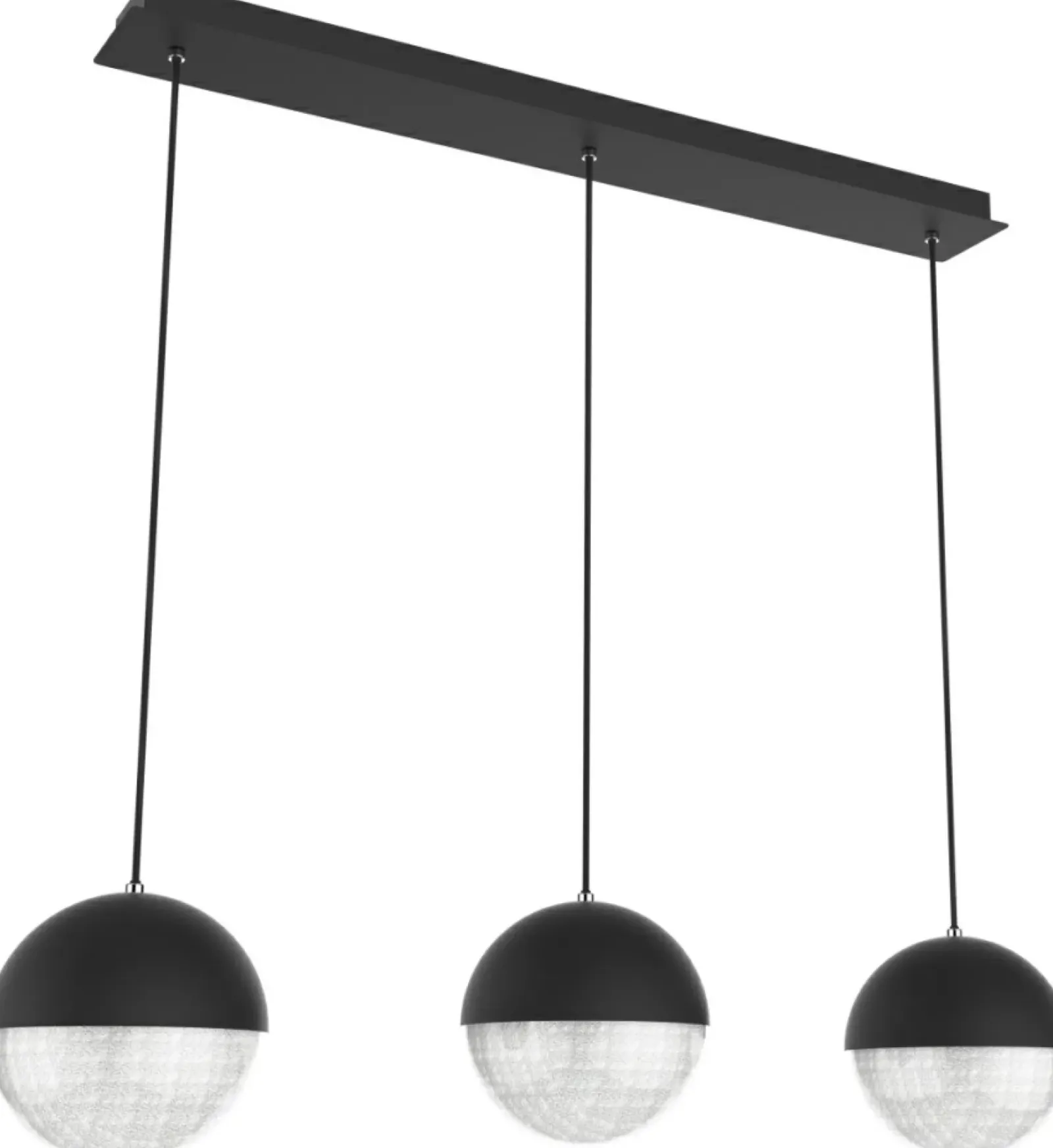 Sklep Kaja Lampa wisząca z 3 kulami LED na zwisach A0031-330 FURNI | Kaja czarny Hot