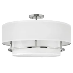 Sklep Kaja Lampa wisząca z abażurem, srebrna HK-GRAHAM-L-PN z serii GRAHAM polerowanynikiel Store
