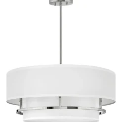 Sklep Kaja Lampa wisząca z abażurem, srebrna HK-GRAHAM-L-PN z serii GRAHAM polerowanynikiel Store