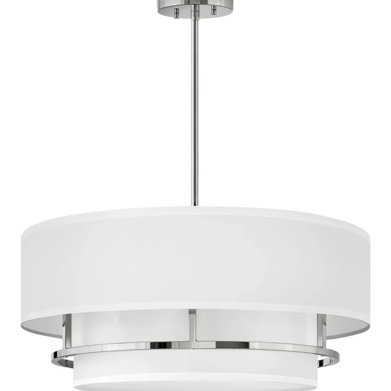 Sklep Kaja Lampa wisząca z abażurem, srebrna HK-GRAHAM-L-PN z serii GRAHAM polerowanynikiel Store