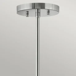Sklep Kaja Lampa wisząca z abażurem, srebrna HK-GRAHAM-L-PN z serii GRAHAM polerowanynikiel Store