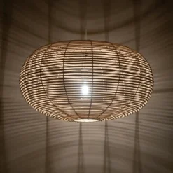 Sklep Kaja Lampa wisząca z abażurem w stylu naturalnym 11155 RATTAN | Kaja Best Sale