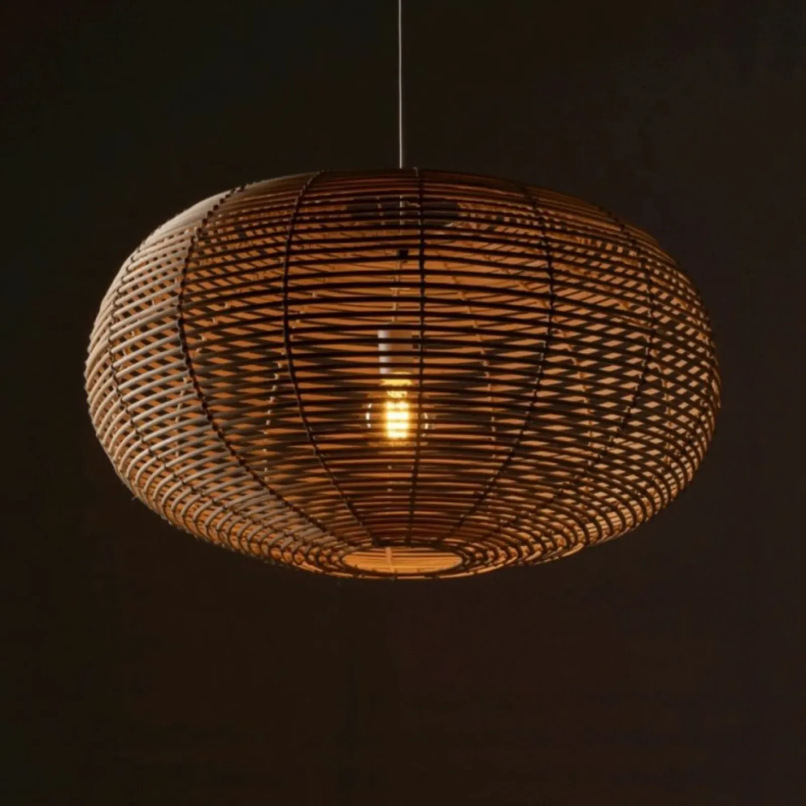 Sklep Kaja Lampa wisząca z abażurem w stylu naturalnym 11155 RATTAN | Kaja Best Sale
