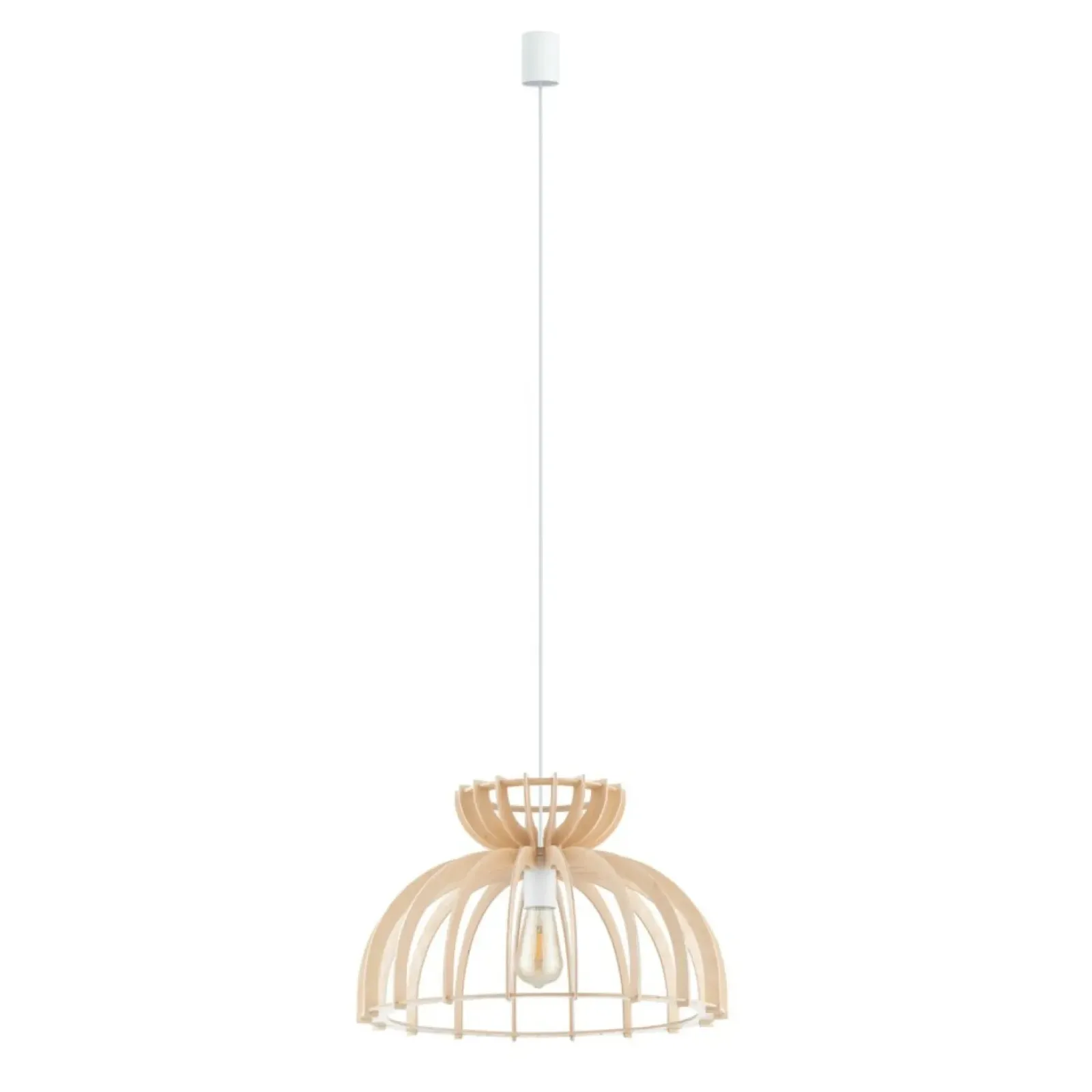 Sklep Kaja Lampa wisząca z beżową osłoną żarówki 10572 KYMI | Kaja Oświetlenie Flash Sale