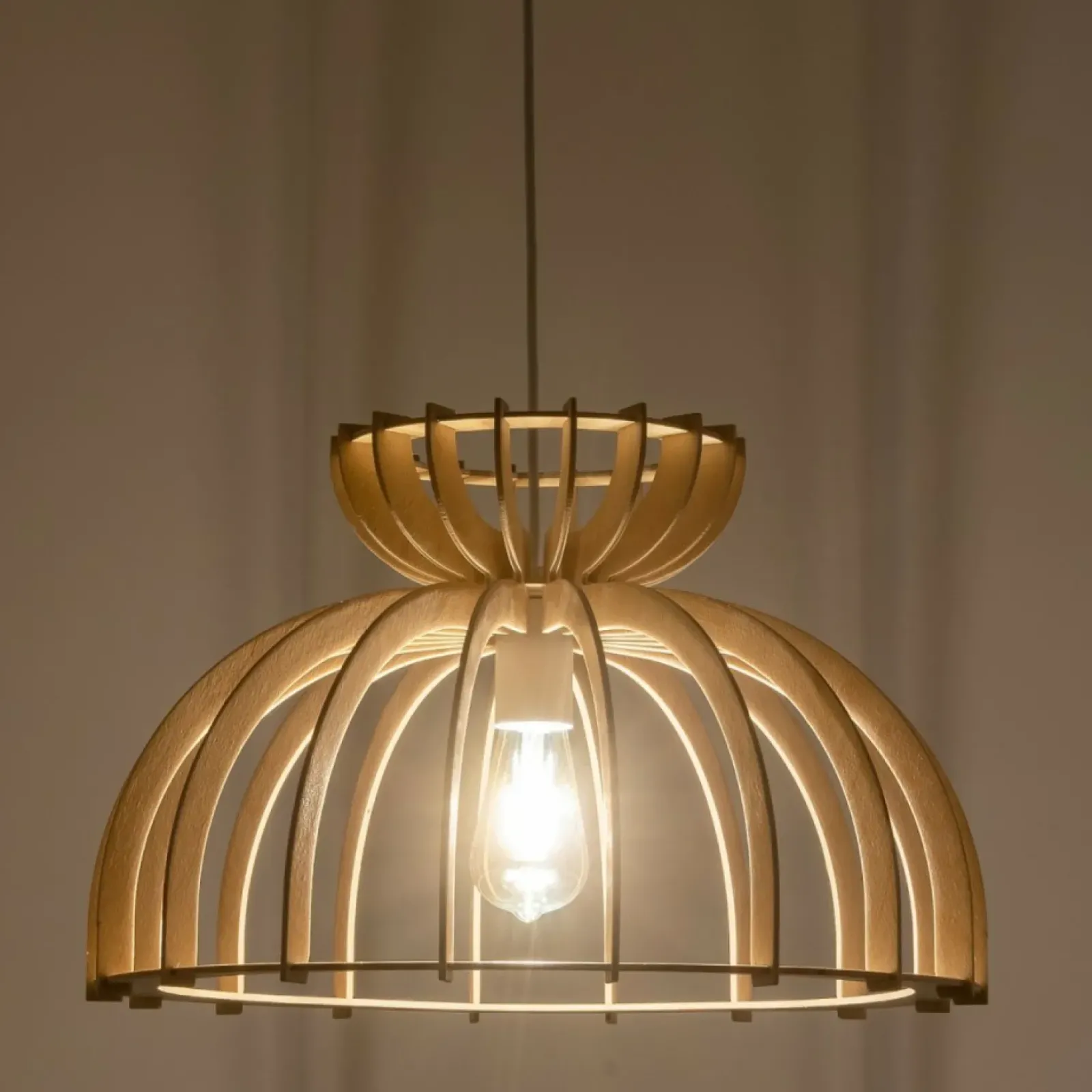 Sklep Kaja Lampa wisząca z beżową osłoną żarówki 10572 KYMI | Kaja Oświetlenie Flash Sale