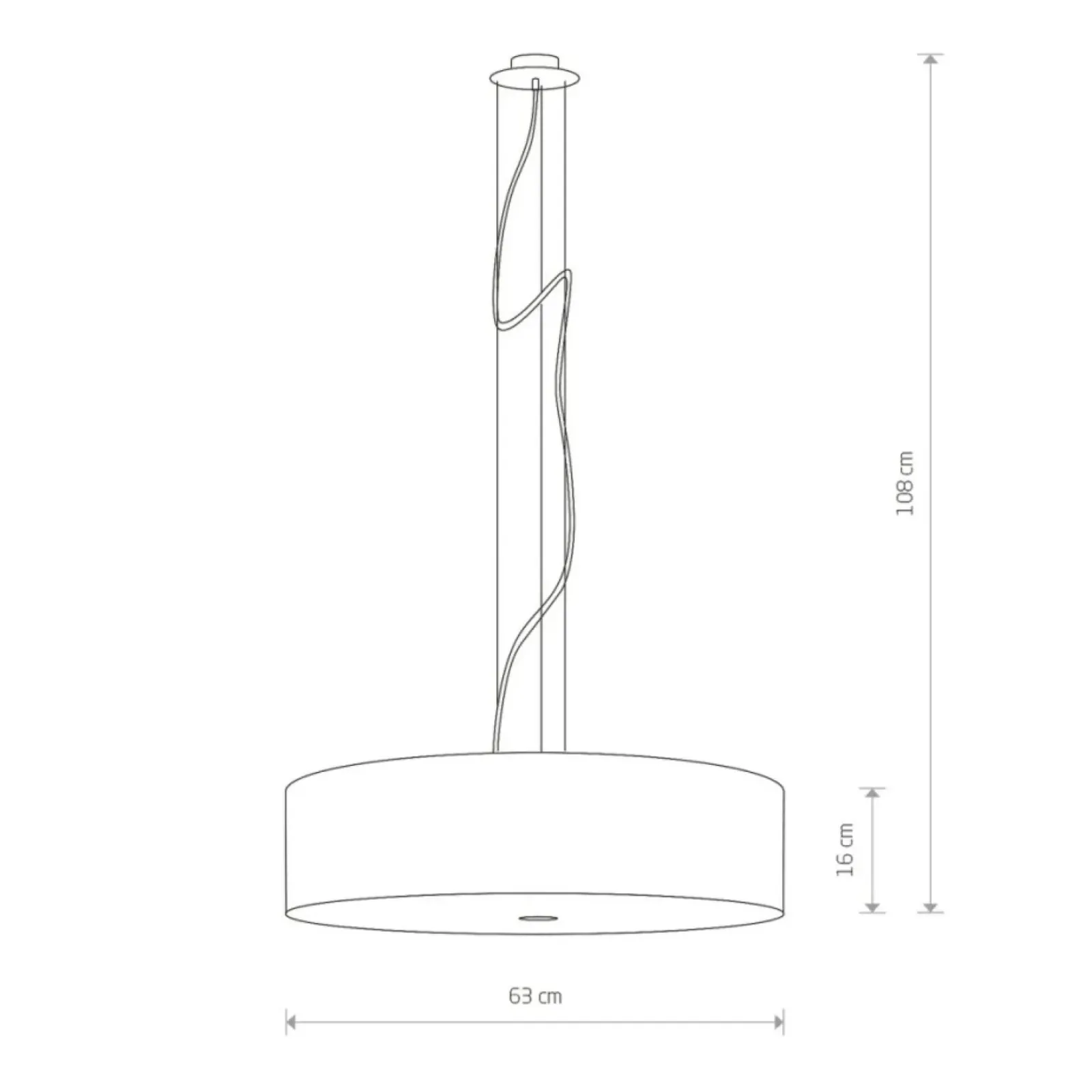 Sklep Kaja Lampa wisząca z m, szerokim abażurem 6772 VIVIANE | Kaja biały Shop