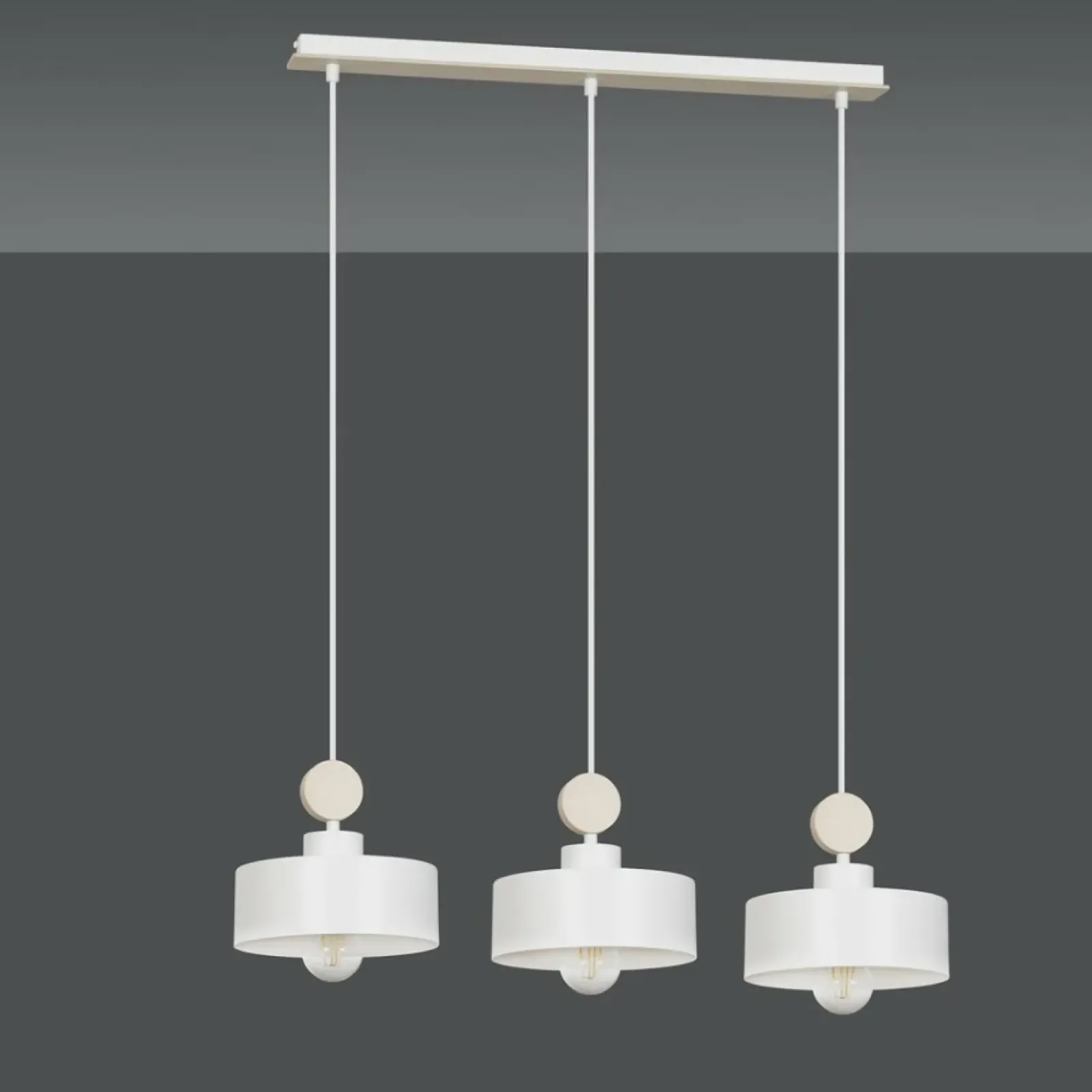 Sklep Kaja Lampa wisząca z mi kloszami na duży gwint 583/3 | Kaja biały Flash Sale