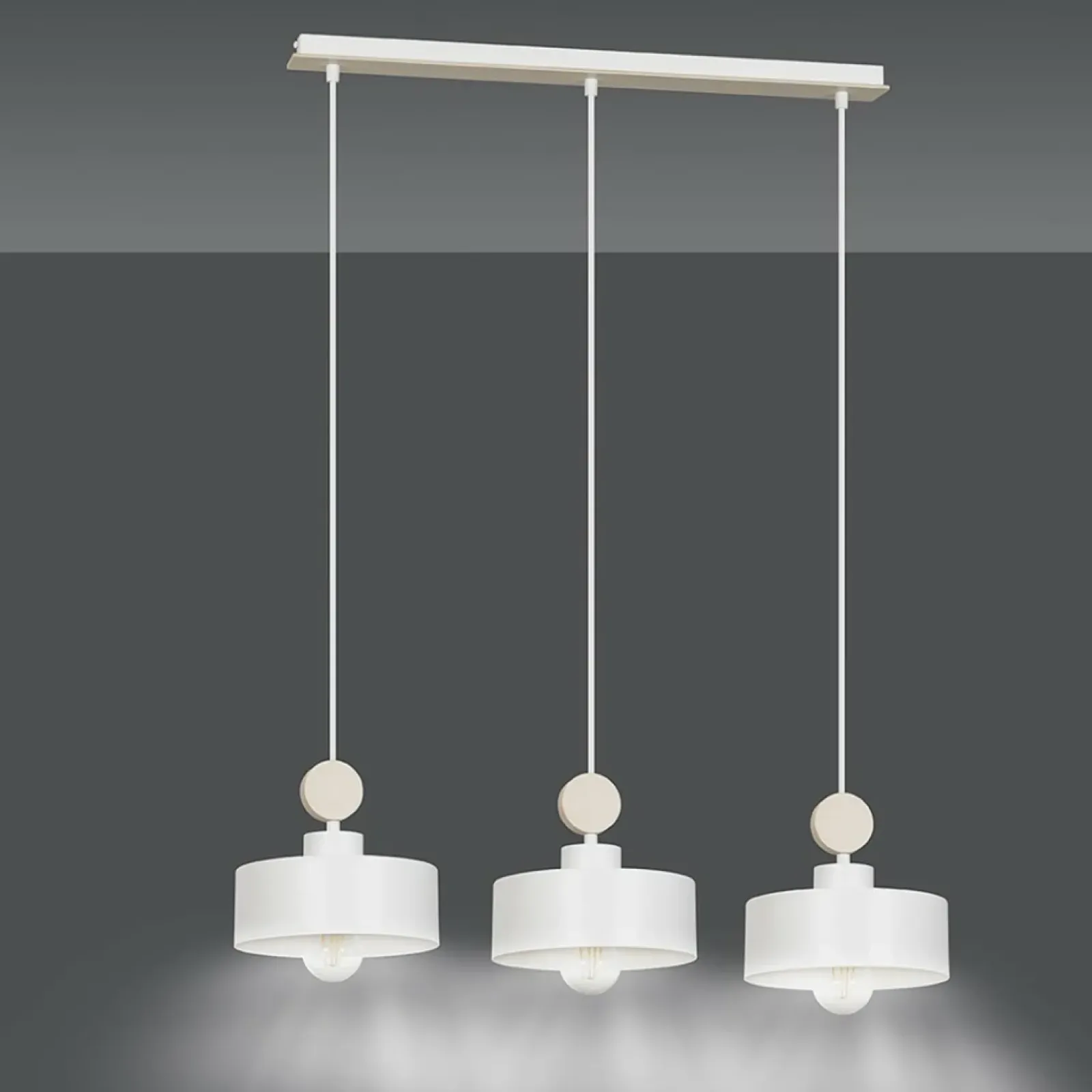 Sklep Kaja Lampa wisząca z mi kloszami na duży gwint 583/3 | Kaja biały Flash Sale