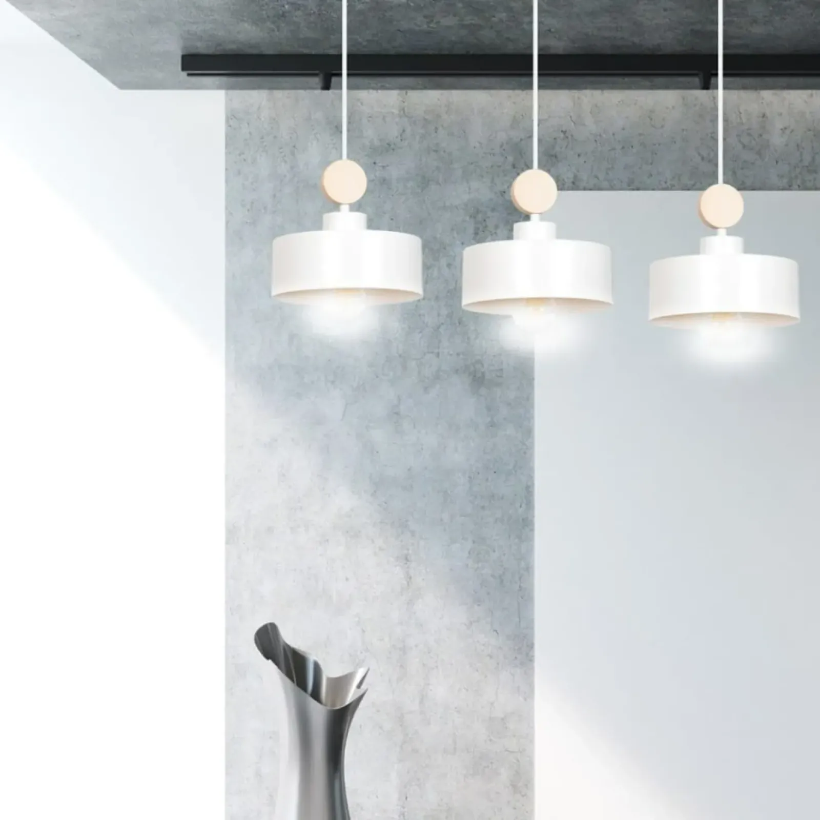 Sklep Kaja Lampa wisząca z mi kloszami na duży gwint 583/3 | Kaja biały Flash Sale