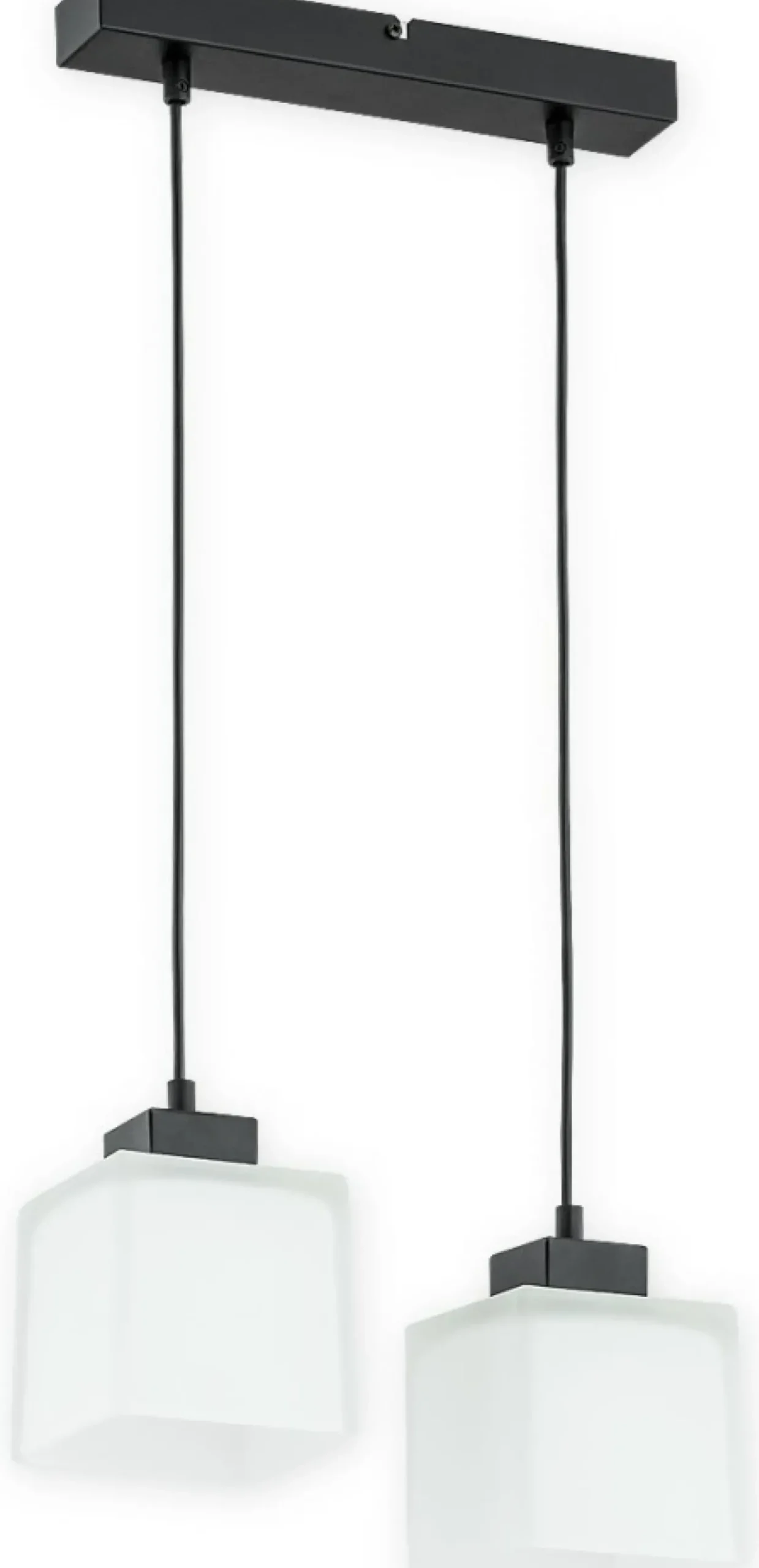Sklep Kaja Lampa wisząca z białymi kloszami O2972 W2 CZA + BIA | Kaja Oświetlenie Outlet