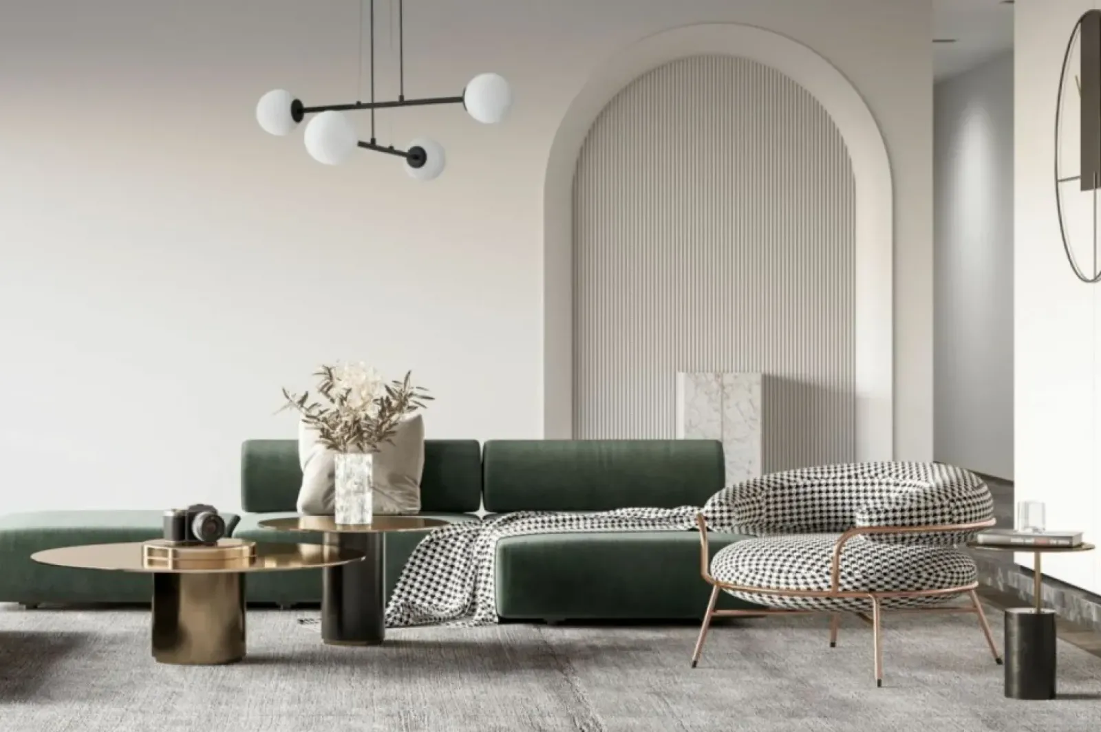 Sklep Kaja Lampa wisząca z białymi, okrągłymi kloszami SIG 33372 z serii BALANS Fashion