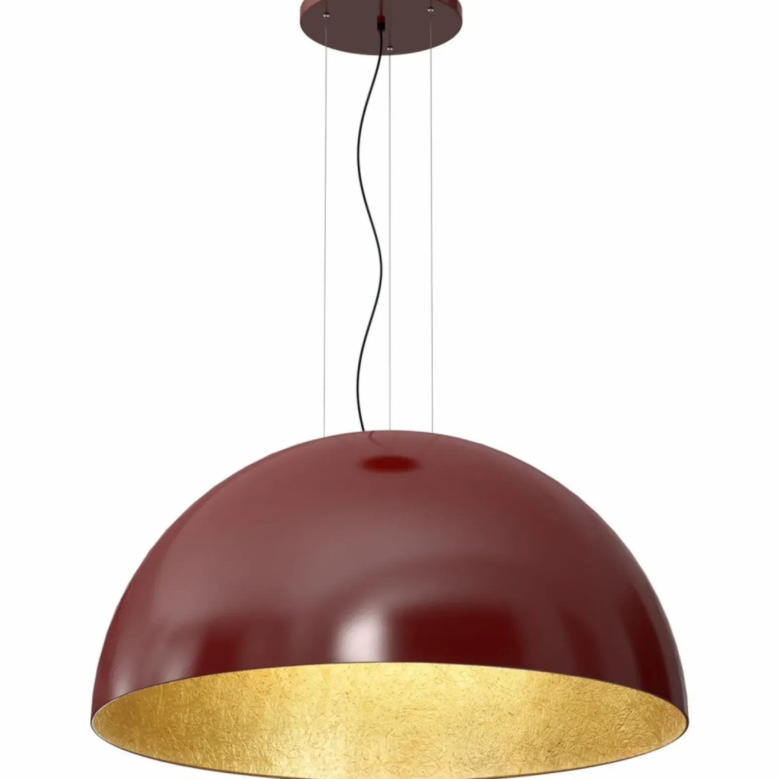 Sklep Kaja Lampa wisząca z burgundowo-złotym kloszem LX 1694 z serii COMPO | Kaja Fashion