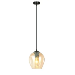 Sklep Kaja Lampa wisząca z bursztynowym kloszem 677/1 ISTAR | Kaja Oświetlenie Flash Sale