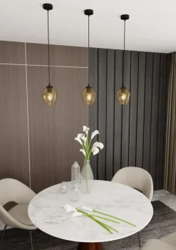 Sklep Kaja Lampa wisząca z bursztynowym kloszem 677/1 ISTAR | Kaja Oświetlenie Flash Sale