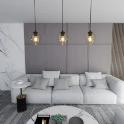 Sklep Kaja Lampa wisząca z bursztynowym kloszem 677/1 ISTAR | Kaja Oświetlenie Flash Sale