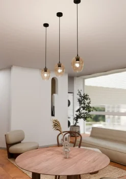 Sklep Kaja Lampa wisząca z bursztynowym kloszem 677/1 ISTAR | Kaja Oświetlenie Flash Sale