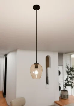 Sklep Kaja Lampa wisząca z bursztynowym kloszem 677/1 ISTAR | Kaja Oświetlenie Flash Sale