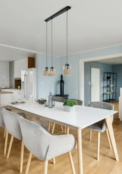 Sklep Kaja Lampa wisząca z bursztynowymi kloszami, do salonu K-5570 z serii SORO Best