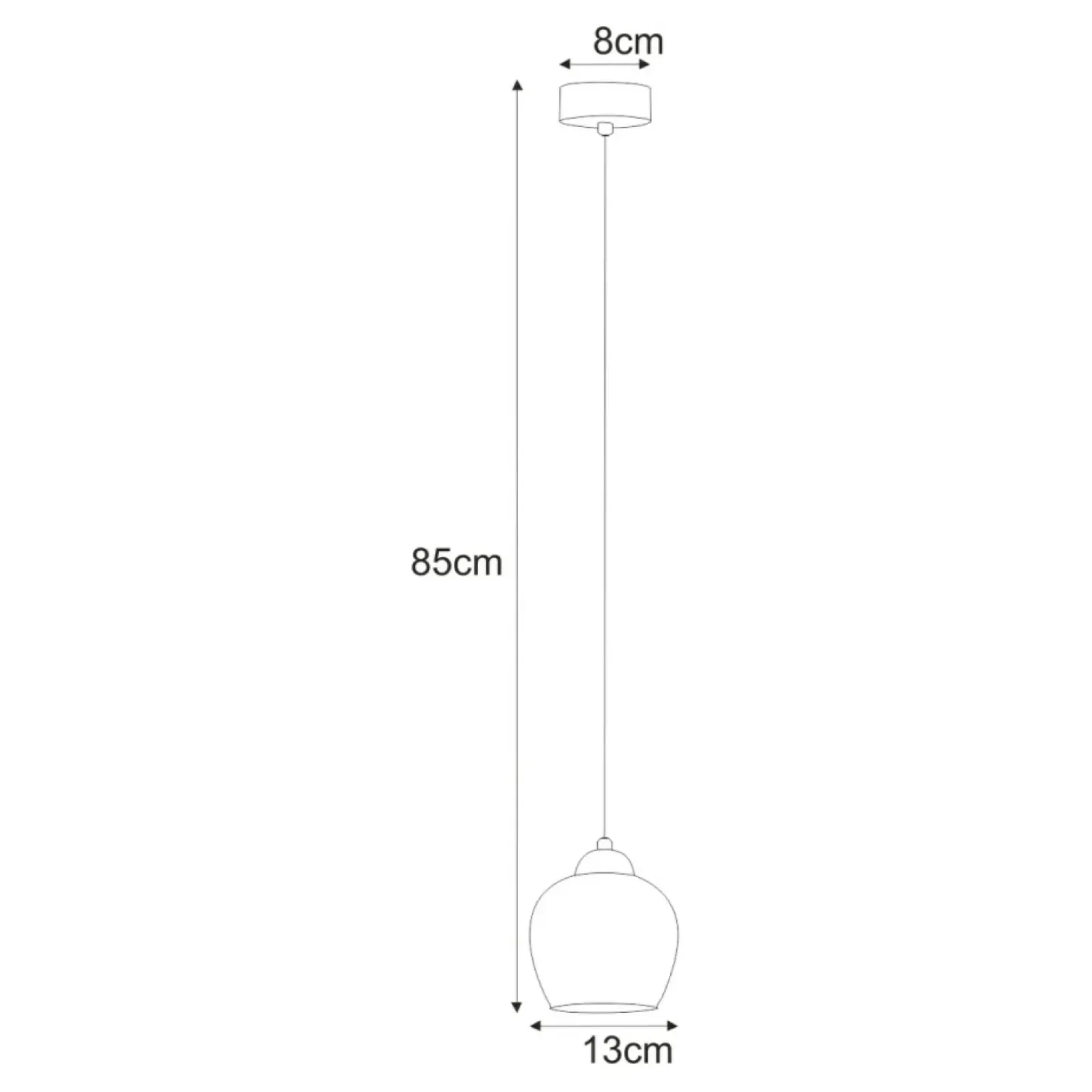 Sklep Kaja Lampa wisząca z bursztynowym kloszem K-5605 z serii TULA New