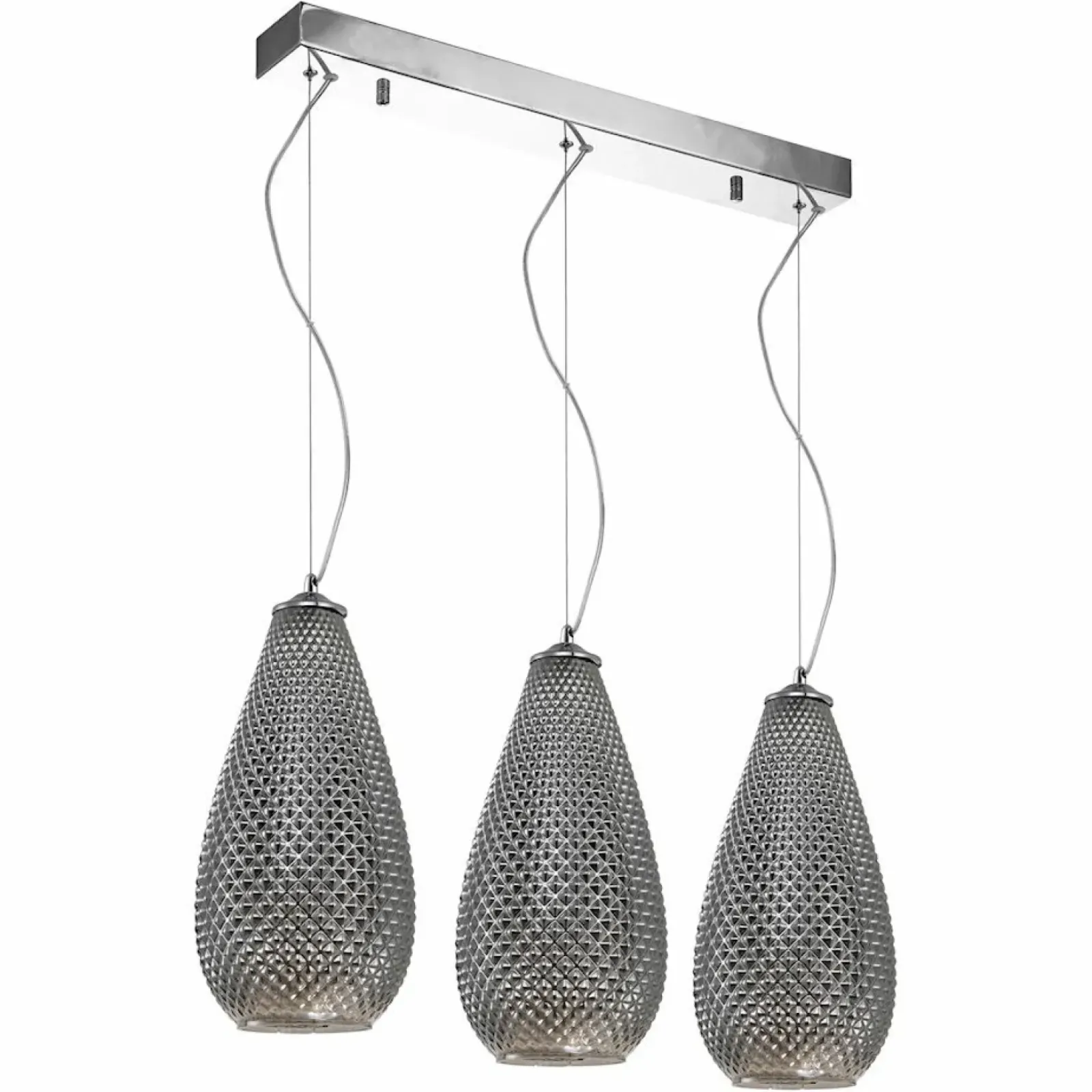 Sklep Kaja Lampa wisząca z owanymi kloszami ML5481 PETRA | Kaja Oświetlenie chrom Cheap