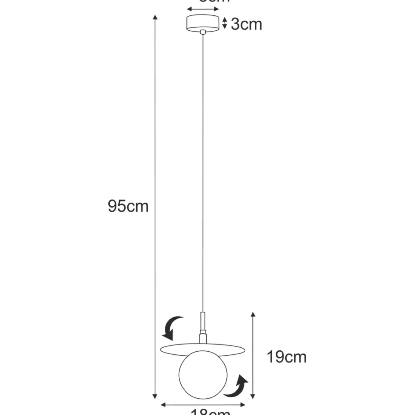 Sklep Kaja Lampa wisząca z czarną tarczą o regulowanym kącie nachylenia K-5370 Discount