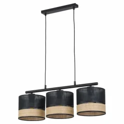Sklep Kaja Lampa wisząca z czarno-słomkowymi abażurami TK 4769 PAGLIA NEW | Kaja Shop