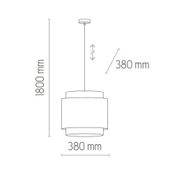 Sklep Kaja Lampa wisząca z czarno-złomkowym abażurem TK 6542 BOHO | Kaja Sale