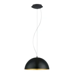 Sklep Kaja Lampa wisząca z czarno-złotym kloszem 94935 GAETANO | Kaja Oświetlenie Discount