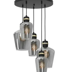 Sklep Kaja Lampa wisząca z czarno-złotymi oprawkami MLP6542 RICHMOND | Kaja Best Sale