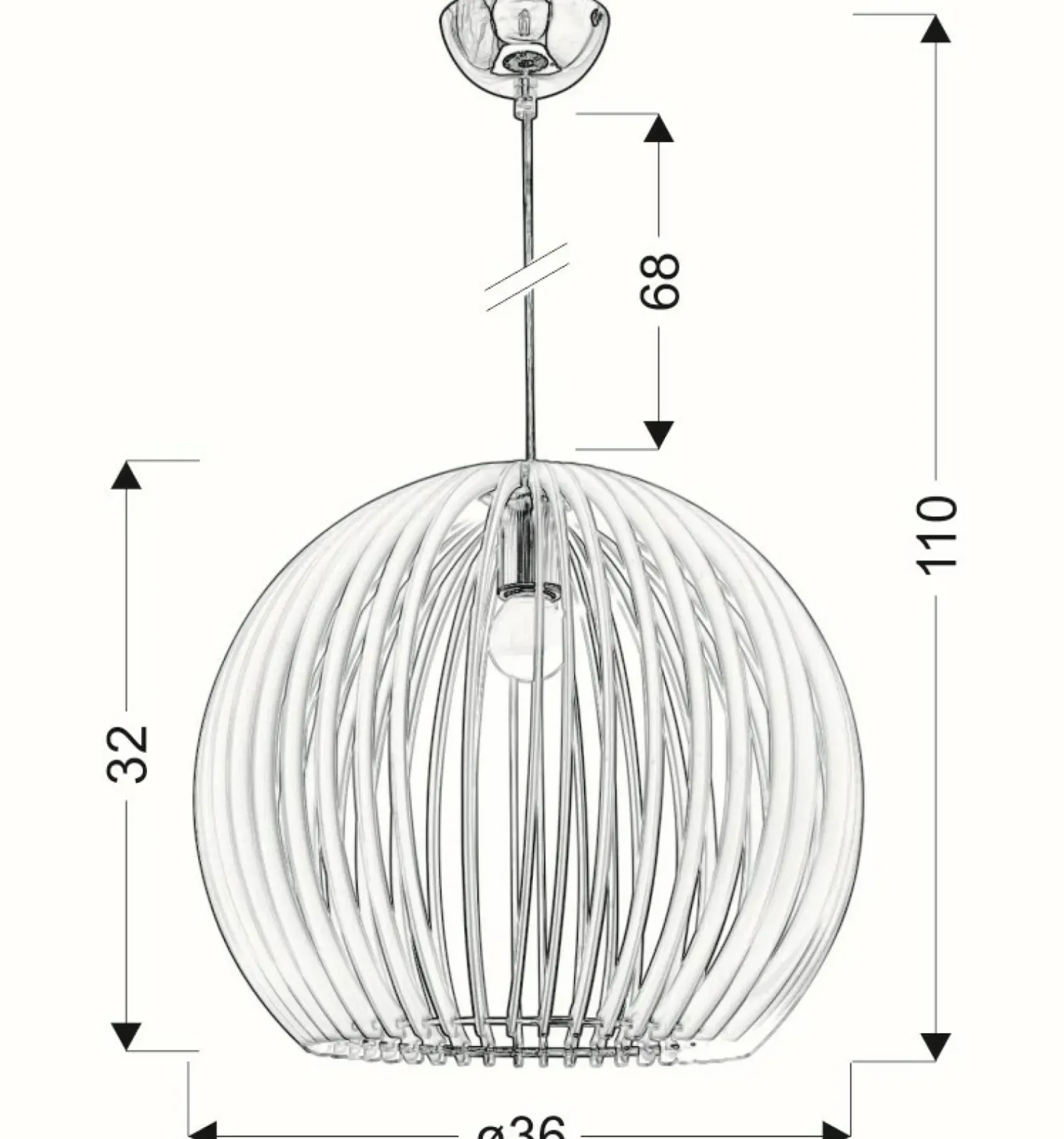 Sklep Kaja Lampa wisząca z m kloszem 31-50413 HAGA | Kaja Oświetlenie* Randole Tradycyjne