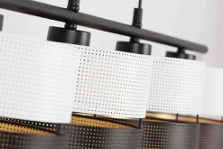 Sklep Kaja Lampa wisząca z czterema abażurami na listwie K-5293 z serii VEGA* Żyrandole Z Abażurem|Żyrandole Z Abażurami